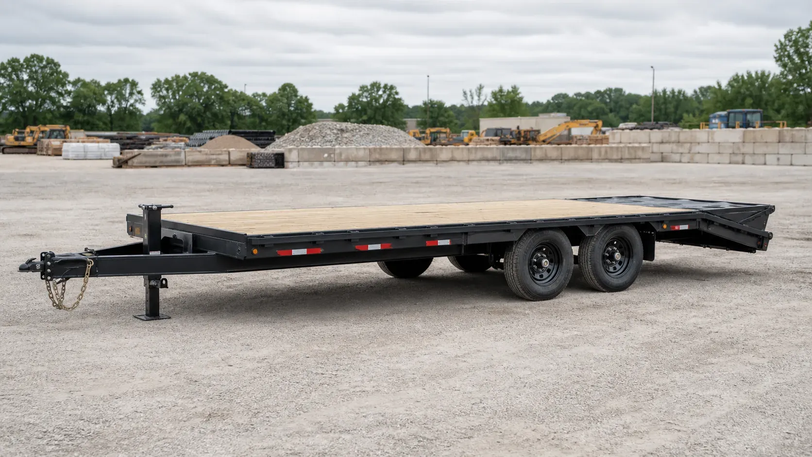 Heavy 16,000-pound-class bumper-pull deckover trailer